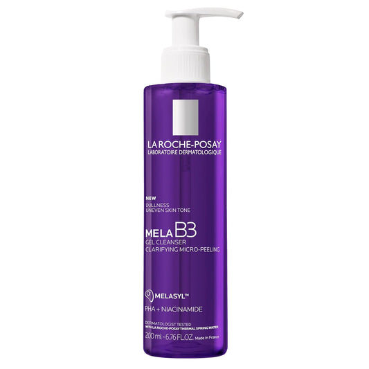 La Roche-Posay Purifying Face Wash, Mela B3 Anti-Aging Micro-Peeling Facial Cleanser with Melasyl & Niacinamide, Purifies & Cleanses Skin without Drying. Dermatologist Recommended, 200mL