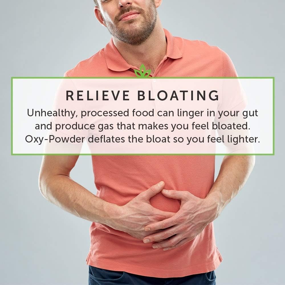 Global Healing Oxy-Powder Oxygen-Based Colon Cleanse and Detox - Poop Stool Softener For Bloating, Gas & Constipation Relief For Women & Men (60 Capsules) - Canadian Version