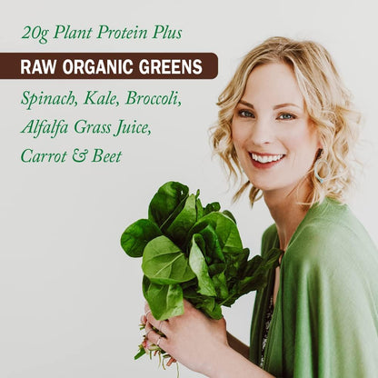 Garden of Life Raw Organic Protein & Greens - Chocolate 610.0 Gram Chocolate. Packed with 20g of protein, 6 veggies and 1g sugar. A delicious protein boost from organic sprouted brown rice, pea & chia, plus a blend of nu…