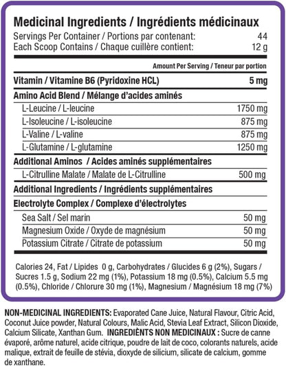 Nutraphase Clean BCAA，純素食，無麩質，葡萄口味，44 份，528 克