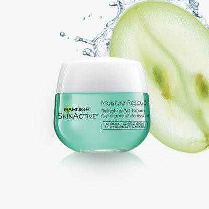 Garnier Aloe Vera Serum, With Hyaluronic Acid and Aloe, Replumping and Hydrating & Moisture Rescue Face Moisturizer Gel Cream, 24 Hour Hydrating Skin Care