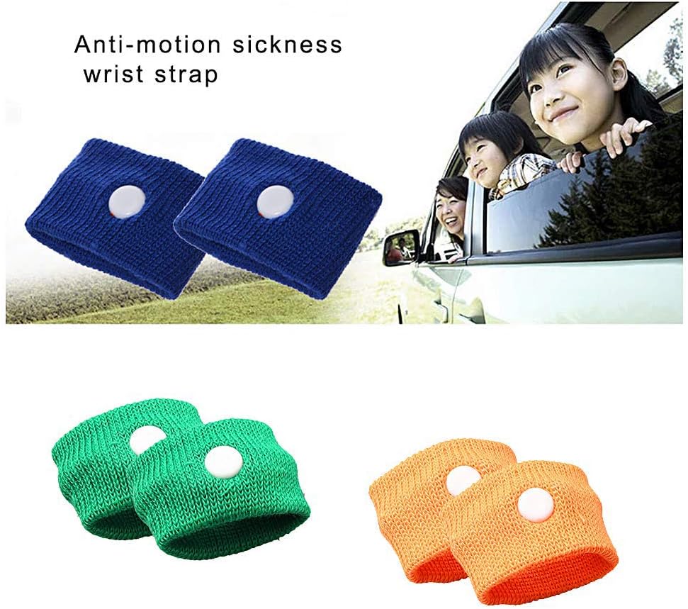 iwobi 8 对晕动病腕带，晕车缓解腕带，指压腕带，缓解恶心腕带，适用于海上、汽车、飞行、怀孕