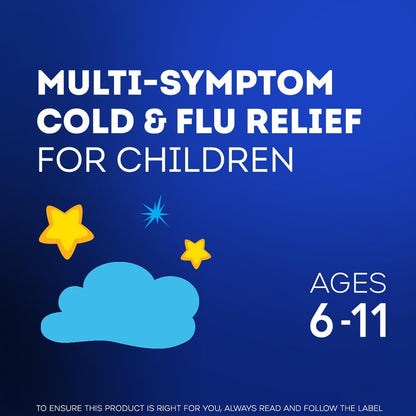 Vicks 儿童 NyQuil 感冒咳嗽糖浆，缓解咳嗽、流鼻涕、打喷嚏等多种症状，浆果味，6 岁以上适用，236 毫升