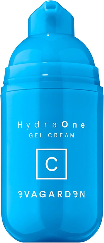 EVAGARDEN HydraOne Face Gel Cream - Refreshing Formula Balances Skin Moisture - Triple Action Complex Nourishes Deeply - Light and Non-Sticky Finish - Increases Elasticity and Tone - 1.69 oz