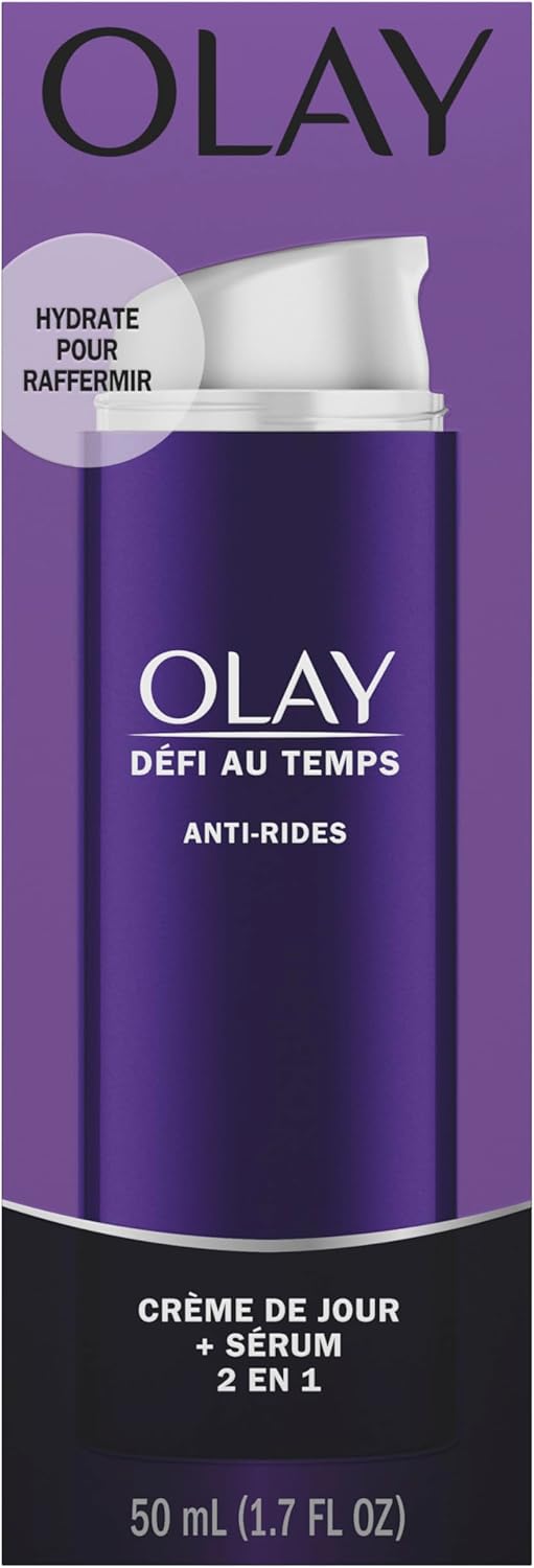 Olay Age Defying Day Face Cream, Anti-Wrinkle 2-in-1 with Face Serum with Vitamin B3, Niacinamide, 50 ml