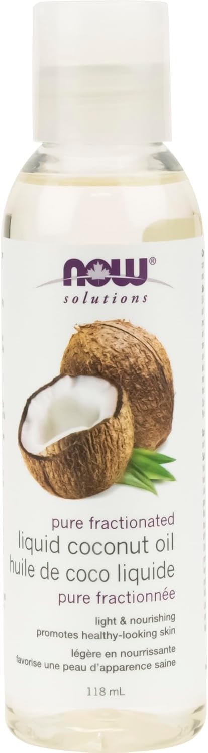 NOW Solutions, Liquid Coconut Oil, Light and Nourishing, Promotes Healthy-Looking Skin and Hair, 118mL