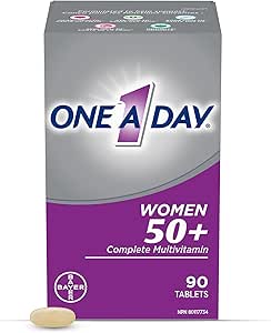 One A Day Multivitamin For Women 50 Plus - Daily Vitamins For Women With Vitamin A, B6, B12, C, D, E, Biotin, Calcium, Magnesium & Zinc, Helps Support Immune Function, Bone Health And More, 90 Tablets