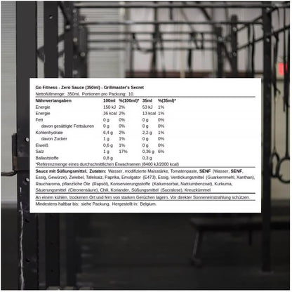 Go Fitness Nutrition Grillmaster Secret Zero 350 ml
