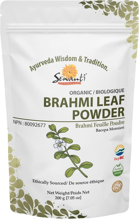 Organic Brahmi Powder NPN 80092677/ Memory Enhancement/ 200g