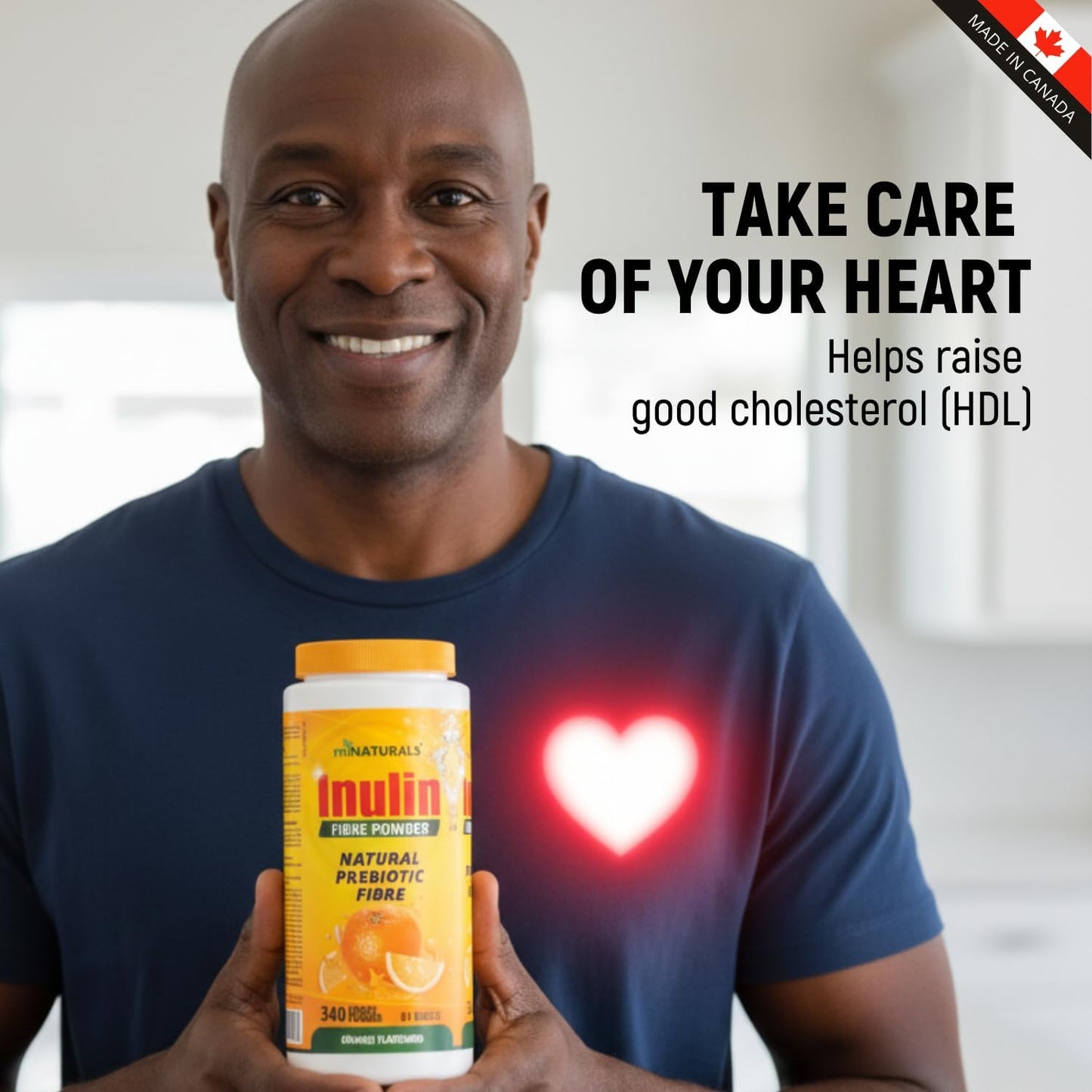 miNATURALS 純菊粉纖維粉 - 天然益生元纖維補充劑 (340克 - 81劑) - 橙口味