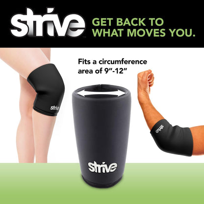 Strive 冷熱療法柔性冰袋壓縮套可重複使用凝膠包，用於膝蓋小腿肘部受傷冷敷