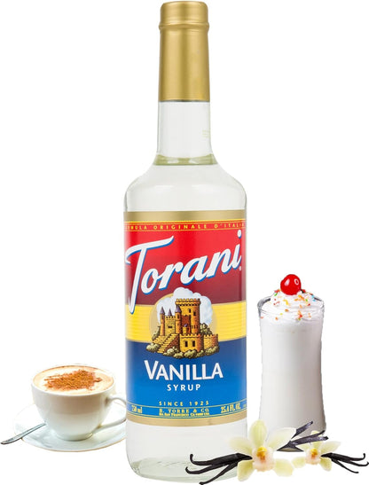 Torani 香草味糖浆，750 毫升瓶装，2 瓶装，透明