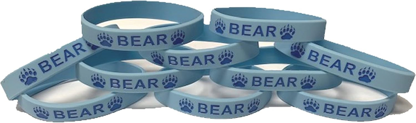 剪裁童子軍熊矽膠腕帶 10 個裝