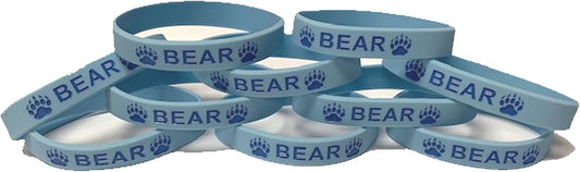 剪裁童子軍熊矽膠腕帶 10 個裝