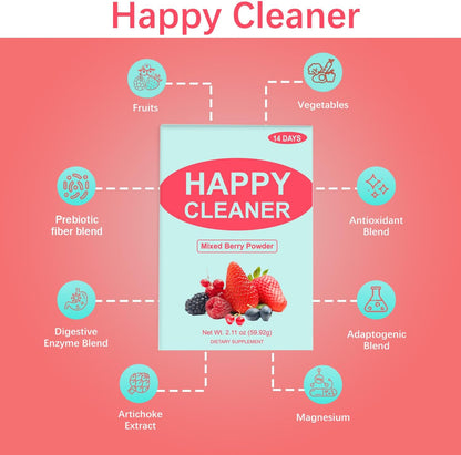 快樂清潔粉，能量和免疫支持，男女適用