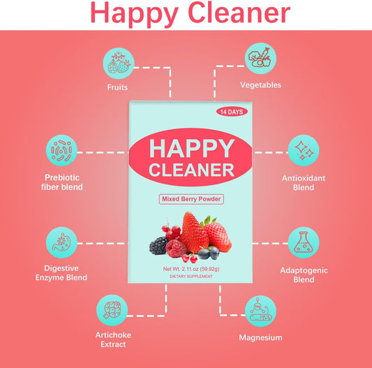 快樂清潔粉，能量和免疫支持，男女適用