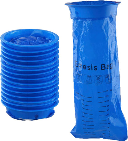 C CRYSTAL LEMON 一次性呕吐包 - 15 个防漏 1000 毫升呕吐包，适用于医院或家庭使用 - 耐用、无味、缓解晕动病