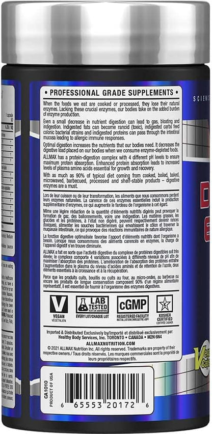 ALLMAX Nutrition - 消化酶 + 蛋白质优化剂 - 90 粒