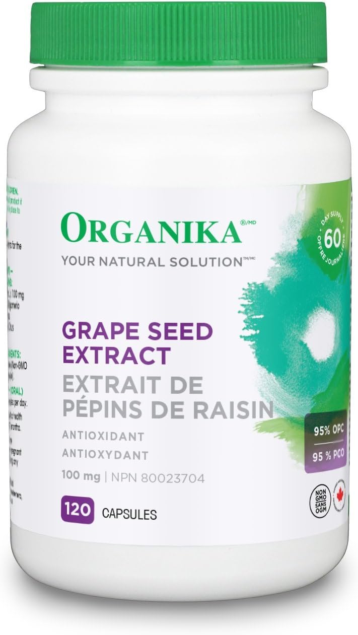 Organika Grape Seed Extract (Hi Potency 95 % Opc) 120 Caps