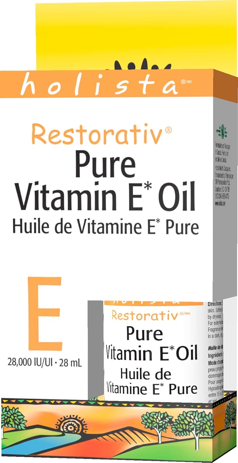 Holista Restorativ 純維生素 E 油 28,000 IU 液體，28 毫升，有助於滋養和保護皮膚，低過敏性且無香料