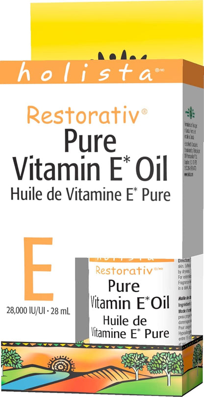 Holista Restorativ 純維生素 E 油 28,000 IU 液體，28 毫升，有助於滋養和保護皮膚，低過敏性且無香料