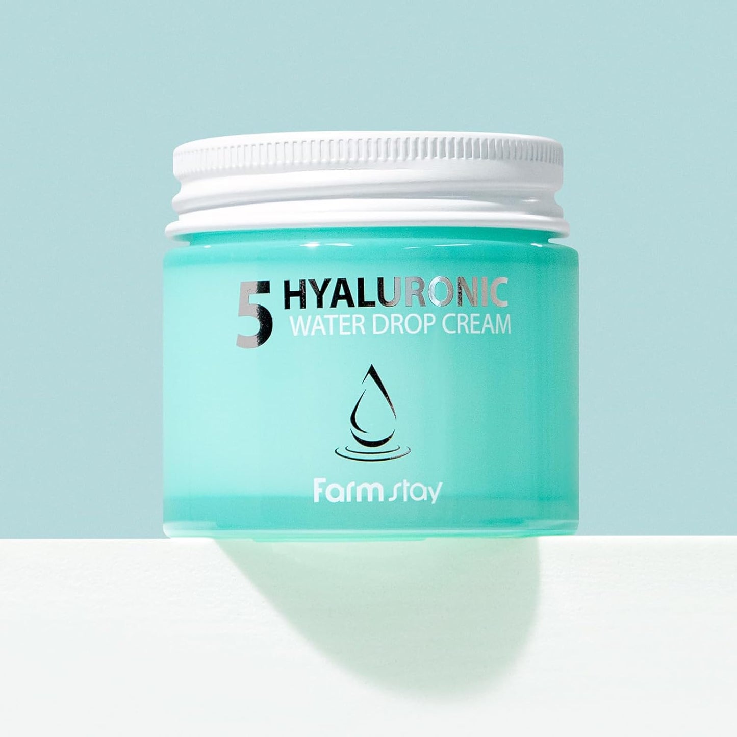 Farmstay Hyaluronic 5 Water Drop Cream - Hyaluronic Acid Cream for Full-Day Hydration - Moisturizing Face Cream for a Firm, Plump Complexion - 80 ml