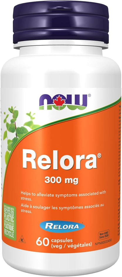 NOW Supplements, Relora 300 mg (a Blend of Plant Extracts from Magnolia officinalis and Phellodendron amurense), 60 Veg Capsules