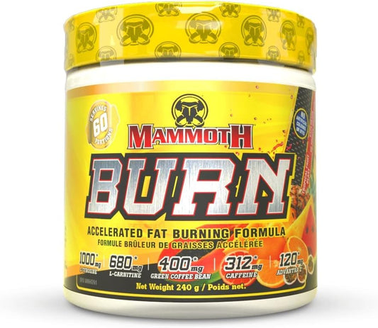 Mammoth Burn 熱帶水果爆漿，減肥沖劑，燃脂增能粉，促進新陳代謝，改善情緒，生熱分解補充劑，60 包