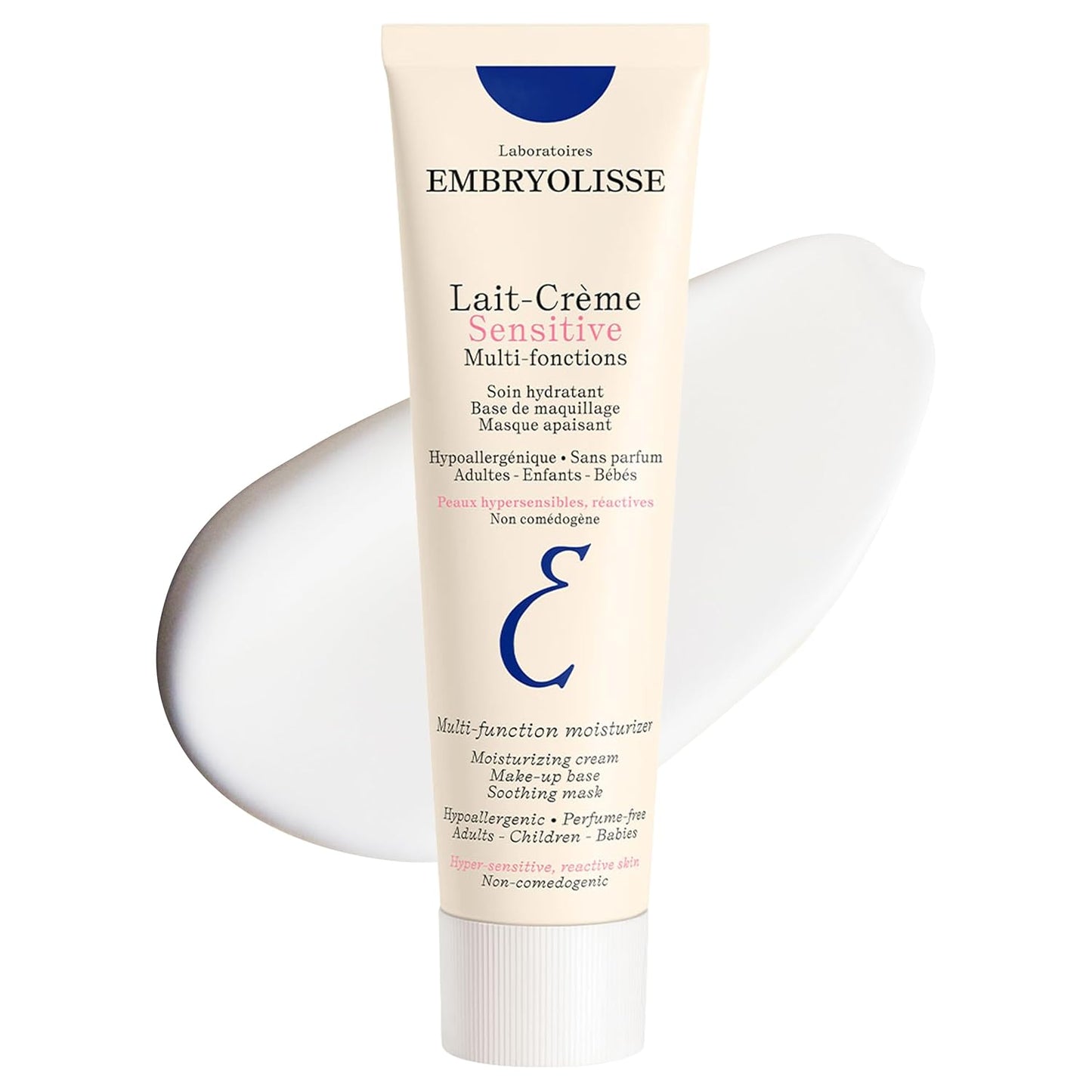 Embryolisse Lait Crème Sensitive Moisturizer. Hypoallergenic Face & Body Cream for All Skin Types With Aloe Vera & Shea Butter. Fragrance-Free & Suitable for Sensitive Skin, 100ml