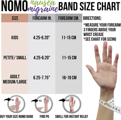 NOMO 兒童暈車手環 暈車腕帶 兒童 | 暈車手環 薄荷味 & 指壓暈車腕帶 | 30 秒緩解噁心 | 超小號 | 棕褐色 | 2 件裝