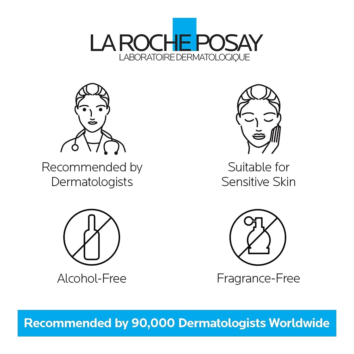 La Roche-Posay MICELLAR WATER for Ultra-Reactive & Sensitive Skin with Glycerin. Cleansing & Makeup Removing for FACE & EYES. Fragrance Free, Alcohol Free, Paraben Free, VALUE SIZE, 400ML