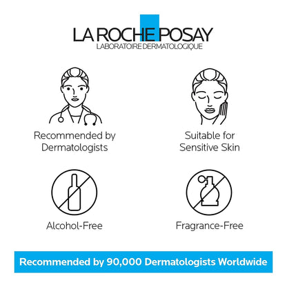 La Roche-Posay MICELLAR WATER for Ultra-Reactive & Sensitive Skin with Glycerin. Cleansing & Makeup Removing for FACE & EYES. Fragrance Free, Alcohol Free, Paraben Free, VALUE SIZE, 400ML