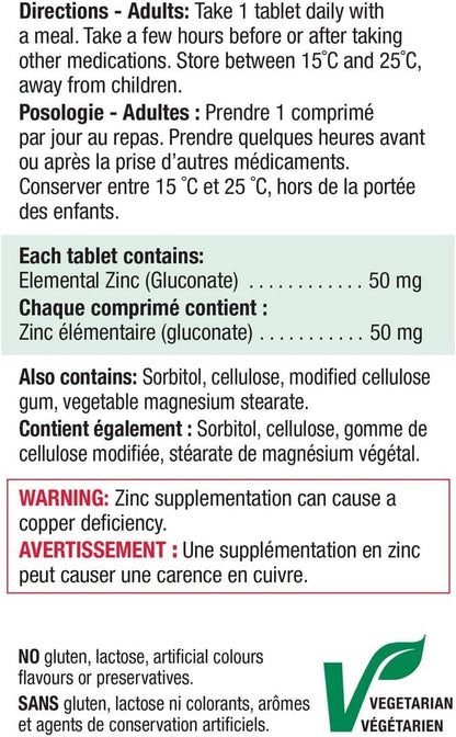 Jamieson Laboratories 鋅 50 毫克，100 片（1 包）和維生素 D 2500IU 全新 180 片