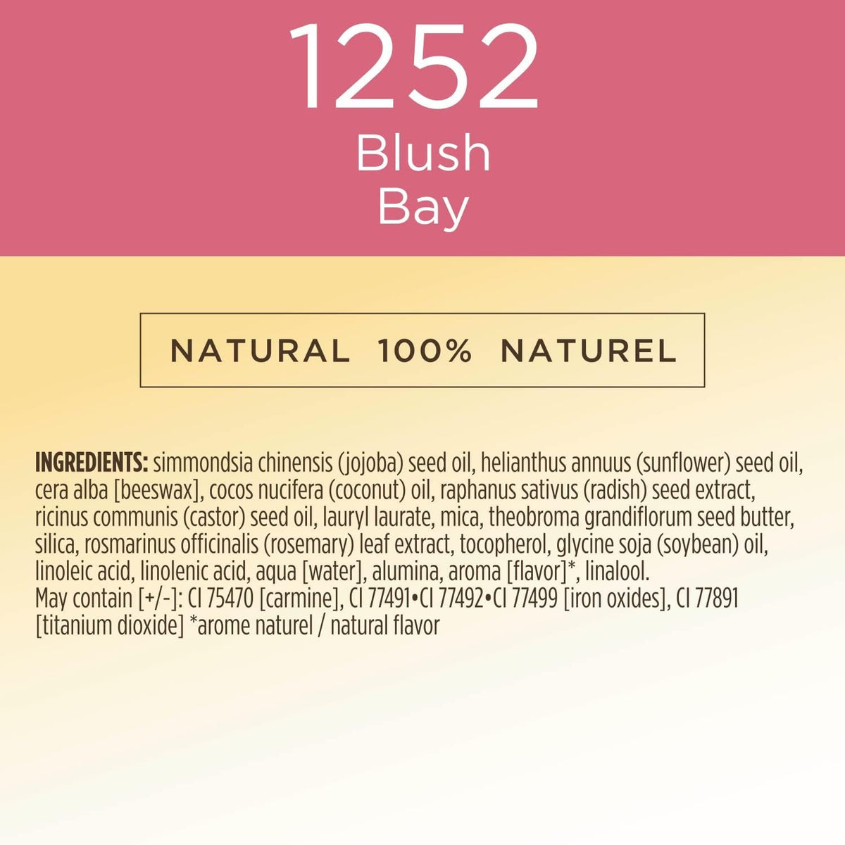 Burt's Bees 小蜜蜂 100% 天然唇頰兩用膏，Blush Bay，1 支
