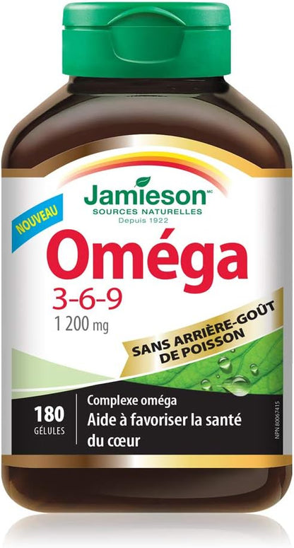 Jamieson NFA Omega 3-6-9 180粒軟膠囊和鈣鎂和維生素D3