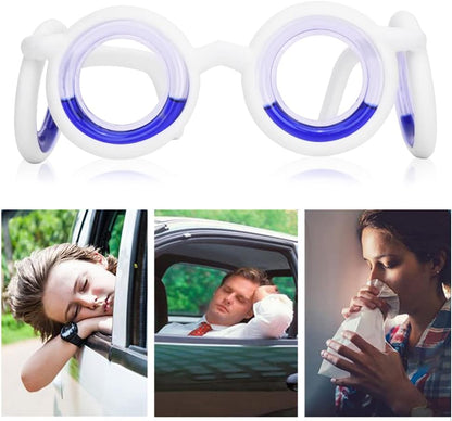 缓解恶心眼镜，3D 防晕动病眼镜，防晕机晕船眼镜，便携式超轻无镜片液体眼镜，适合儿童成人运动旅行