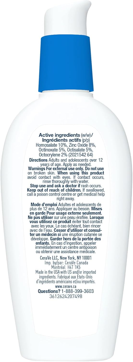 CeraVe Facial Moisturizer with SPF 30. Face Sunscreen Lotion with Hyaluronic Acid, Niacinamide & Ceramides for Women & Men. Oil-free, normal to dry skin. Verified Extended Use Date, Travel Size 89ML