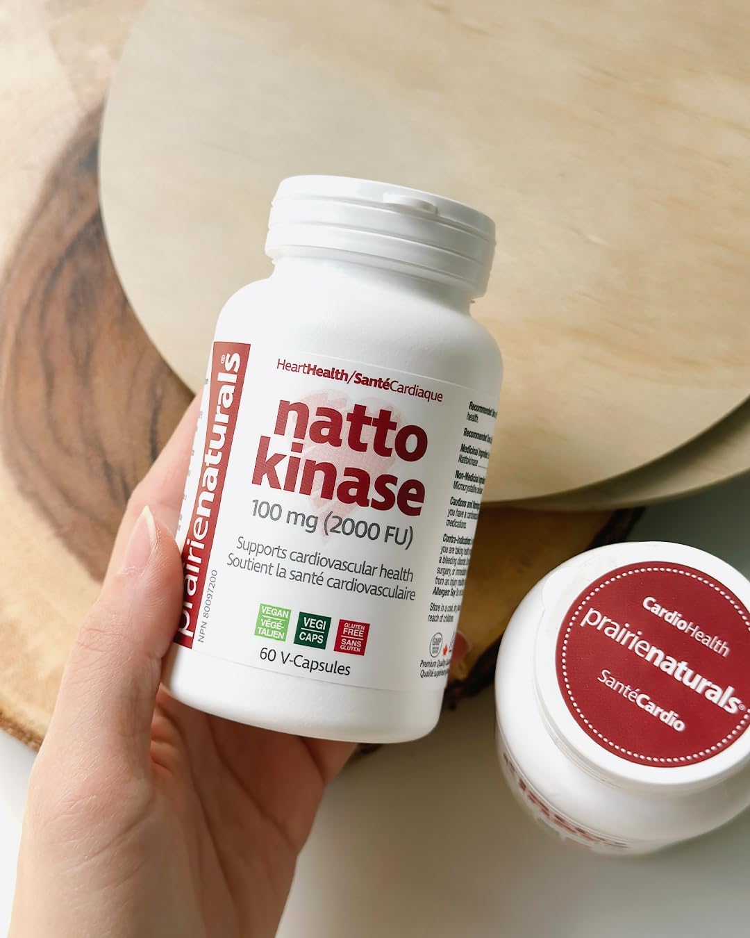 Prairie Naturals 納豆激酶 (2000 FU) 100 毫克，促進血液循環和心臟功能，有助於降低血栓風險，加拿大製造，純素，無麩質，60 粒 V 型膠囊