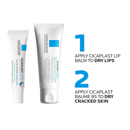 理肤泉 Cicaplast Baume B5 干性肌肤修复多用途润唇膏，含润唇膏套装，适用于婴儿、儿童、青少年和成人。适用于敏感肌肤，无香型