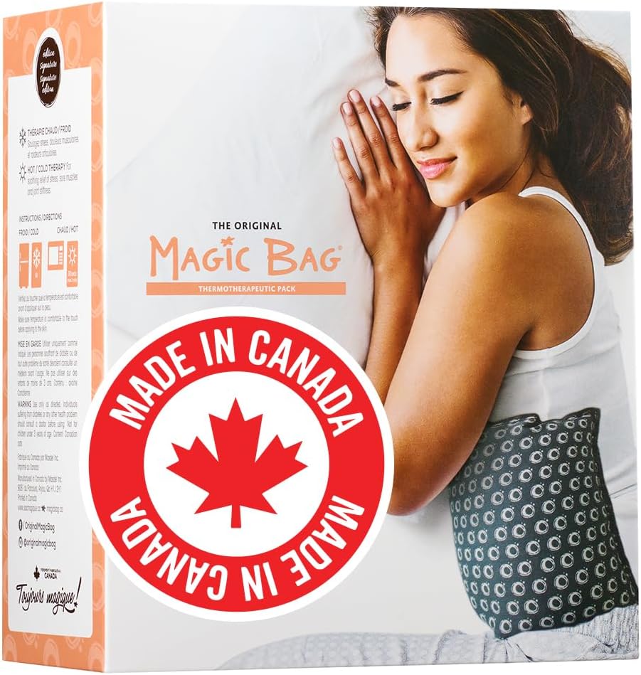 原装魔法袋签名版热敷袋，冷热疗法，缓解胃痛和腰痛，无线冷热敷袋，30.5 x 23 厘米（12 英寸 x 9 英寸）