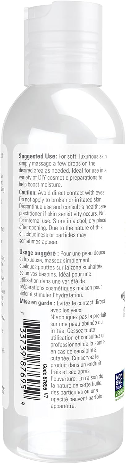 NOW Solutions, Vegetable Glycerin, 100% Pure, Versatile Skin Care, Softening and Moisturizing, 118ml