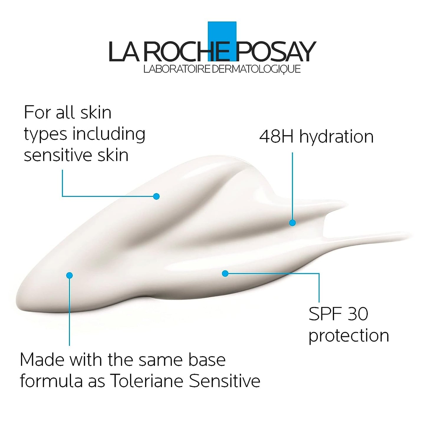 La Roche-Posay Face Moisturizer, Toleriane Sensitive Face Cream with Niacinamide and Ceramides, for Normal to Combination Skin Sensitive Skin, Alcohol Free, Fragrance Free, 40mL (Packaging May Vary)