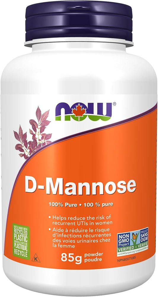 NOW Supplements, D-Mannose Powder, Non-GMO Project Verified, Healthy Urinary Tract*, 85g