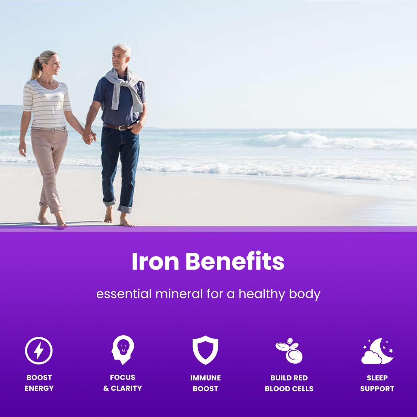 每份含 20 毫克鐵質軟糖 | 含維生素 C 的咀嚼式鐵質補充劑，促進吸收 | 適用於女性、兒童和幼兒 | 產前軟糖補充劑，提供能量和免疫支持 | 純素和非基因改造 | 120 粒軟糖