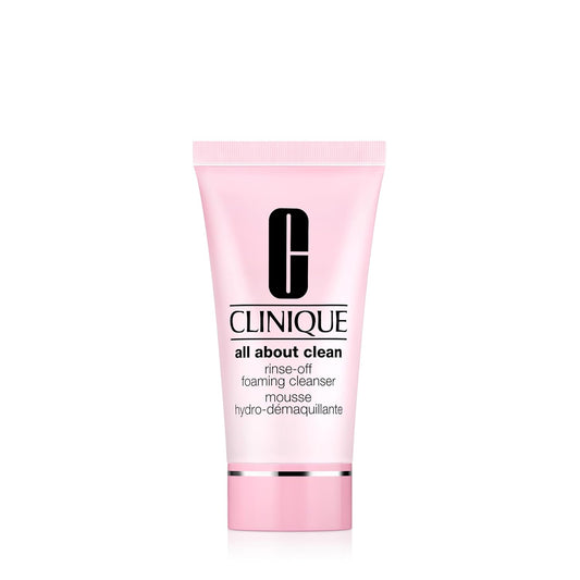Clinique All About Clean Rinse-Off Foaming Facial Cleanser With Hyaluronic Acid + Glycerin For Oily Skin Types | Dissolves Makeup + Sunscreen
