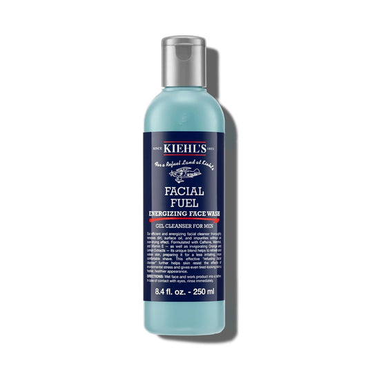 Kiehl's Facial Fuel Face Wash, Refreshing + Invigorating Men's Gel Cleanser, with Caffeine, Vitamin E and Menthol, Non-Drying Formula Moisturizes Skin, Great for Clogged Pores