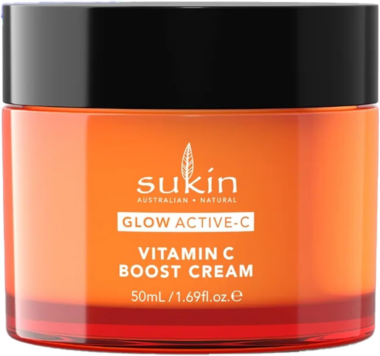 Sukin Glow Active-C Vitamin C Boost Cream – Moisturizer for Face with Vitamin E, Shea Butter, and Niacinamide, Vegan, Cruelty Free, Mineral Oil Free, Sulfate Free, Paraben Free – 50 mL