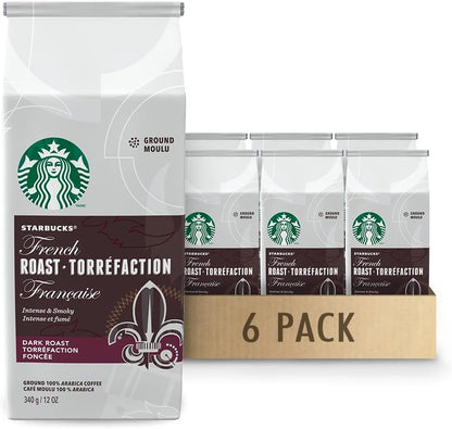星巴克法式烘焙研磨咖啡 340 克（6 包），法式深度烘焙，6 支装 & 维罗纳咖啡研磨咖啡 340 克（6 包），维罗纳咖啡，2040 克