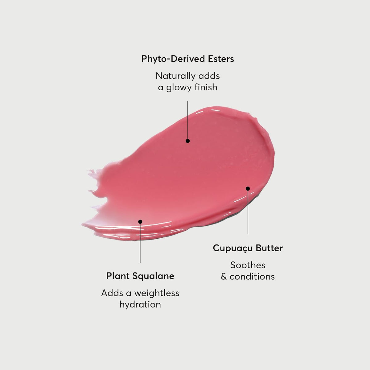 Naturium Phyto-Glow Lip Balm | With Shea Butter & Squalane, Sheer Tinted Colour | 0.34 FL OZ / 10 ml, Petal