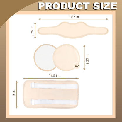 ARMINACO 蓖麻油套装，适合女性和初学者 - 4 个可重复使用的包装 + 60 毫升有机油和指南 | 肝脏、腹部、颈部、乳房排毒套装 | 防漏和可调节的 MagicSeal 设计